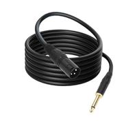 LeeQinersw TS 1/4 6.35 Male to XLR Male Audio Cable Microphone Cord Multiuse Sturdy Double Shielded Mono for Home Theater Speaker Mixer, 3m