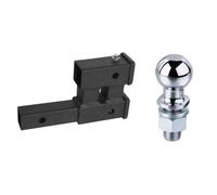 LeeQinersw Two Position Hitch Extension Trailer Hitch Adapter Double Hitch Extender for Truck SUV Heavy Duty Steel Towing Accessory for Trailer Boat Su