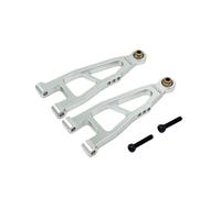 LeeQinersw Vehicle Arm Aluminum Front Lower Arm RC Chassis Control Arm Metal Maintains Steering Precision Suitable for 1/18 RC Car Tuning Track Repair Usage, Silver
