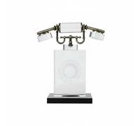 LeeQinersw Vintage Telephone Crystal Telephone Figurine Decorative Phone Sculpture Table Ornament Phone Statue Featuring a clear luminous body with layered, 22x10x28cm