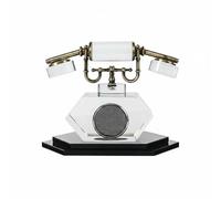 LeeQinersw Vintage Telephone Crystal Telephone Figurine Decorative Phone Sculpture Table Ornament Phone Statue Featuring a clear luminous body with layered, 24x15x28cm