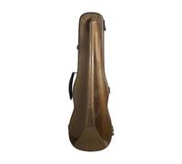 LeeQinersw Violin Case Composite Material Hard Shell Double Shoulder Strap Leather Handle Spacious Compartment Suitable for Professional Rehearsal Commute, Coffee, Triangle Brushed