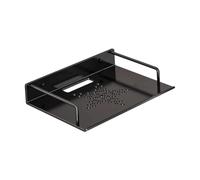 LeeQinersw Wall Mount Shelf Stand Bracket Floating Shelves Wall Holder Hanging Shelf for DVD Player Home Living Room, Black, 28.5x21cm