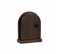 LeeQinersw Wall Sticker Wooden Cover Wood Mini Door Plate Protector with Easy Setup and Impact Protection Suitable for Farmhouse Decor Cottage Decor Rustic Homes, Burnt Wood