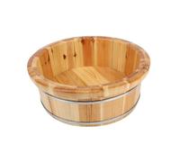 LeeQinersw Wood Footbath Basin Basin Tub Thicken Barrel Foot Bath Basin Footbathing Sooth Surface Handmade Reusable Wooden Wood Foot Tub, 16x44cm B