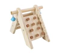 LeeQinersw Wood Parrot Stand with Ladder Perch Stable Placement 4.1x8x6.1inch with Bell