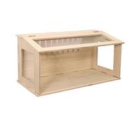 LeeQinersw Wooden Rodent Habitat Cage Pet House With Base And Clear Top Window For Hamsters Quail Chicks Suitable For Indoor Habitat Care Feeding And Easy Access, 40x30x30