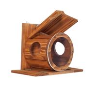 LeeQinersw Wooden Squirrel Feeder Animal Feeding Station for Trees Patio Backyard Fence
