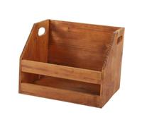 LeeQinersw Wooden Vinyl Record Crate Rustic Box Album Storage Box Convenient CD Album Holder Multi Purpose for Toys Snacks Magazines