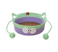 LeeQinersw Woven Cat Bed Made From Cotton Rope for Indoor Use with Nest for Kittens, with Cool Mat