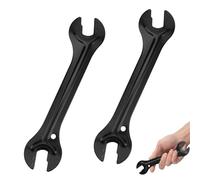 LeeQunQ 2 PCS Bike Spanner, Bicycle Cone Spanner, Hub Pedal Wrench, Bicycle Cone Wrench, for Mtb Mountain Bike Cycling(Black)
