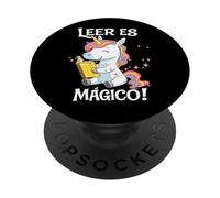 Leer Es Magico Unicornio Lector Diseño Lectura Infantil PopSockets Adhesive PopGrip