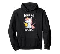 Leer Es Magico Unicornio Lector Diseño Lectura Infantil Pullover Hoodie