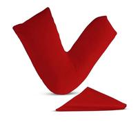 Leeray V Shaped Pillowcase Red - Plain Polycotton Back and Neck Support V Pillow case cover - Orthopaedic/Pregnancy/Nursing Pillow Cover Only in Red Color
