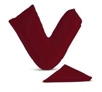 Leeray V Shaped Pillowcase Wine - Plain Polycotton Back and Neck Support V Pillow case cover - Orthopaedic/Pregnancy/Nursing Pillow Cover Only - Wine