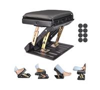 Leermart Foot Rest for Under Desk at Work 4-Level Height Adjustable, Ergonomic Foldable Footrest for Office, Gaming,Computer, Soft & Removable Pad Desk Foot Stool Suitable for All Seasons (Gray)