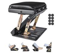 Leermart Foot Rest for Under Desk at Work 4-Level Height Adjustable, Ergonomic Foldable Footrest for Office, Gaming,Computer, Soft & Removable Pad Desk Foot Stool Suitable for All Seasons