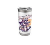 Leesburg Florida Retro Style Summer Distressed Design Stainless Steel Insulated Tumbler