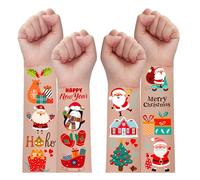 Leesgel Christmas Tattoos for Kids, 112 Sheets Temporary Tattoos, Christmas Stickers for Children Xmas Decorations, Christmas Stocking Fillers Sweets Party Bag Eve Box Fillers
