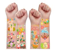Leesgel Easter Tattoos for Kids, 112 Sheets Temporary Tattoos for Easter Decorations, Eatser Stickers Transfer Tattoo for Boys Girls Easter Egg Hunt Crafts Activities Baskets Party Bag Fillers