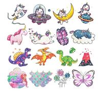 Leesgel Glitter Tattoos for Kids, 12 Sheets Glitter Tattoos Kit - Dinosaur/Mermaid/Butterfly Transfer Tattoo Stickers for Childrens Party bag Fillers, Boys Toys Girls Birthday Supplies