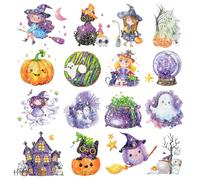 Leesgel Glitter Tattoos for Kids Halloween Decorations, 15 Sheets Temporary Tattoo Stickers for Party Bag Fillers, Costumes Face Paint Make up Accessories
