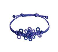 LEESLE Handmade Korean Knot Bracelet, Adjustable Chrysanthemum Maedeup Design, Unisex Friendship Bracelet, Lucky Charm Gift, Adjustable, Nylon Silver-tone Metal, no gemstone