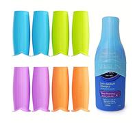 leevanoo Silicone Leak Proof Sleeves,8 PCS Elastic Sleeves for Leak Proofing Travel,Reusable Silicone Toiletry Sleeves Leak Proof,travel gadgets,travel size toiletries for Women, Orange, blue, green,
