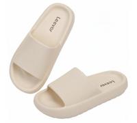 Leevar Cloud Sliders Men Women,Non-slip Pillow Slides,Soft Comfy Relax Shower Slippers for Women,Thick Sole House Shoes for Bathroom,Swimming, Beach, Indoor and Outdoor