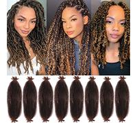 Leeven 12 Inch Springy Twist Hair for Afro Marley Locs 8 Packs Pre Separated Popping Spring Twist Crochet Hair for Distressed Locs Afro Kinky Curly Marley Braiding Hair Extensions /T27#