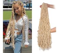Leeven 7 Pack Soft Locs Crochet Hair for Women 15 Strands/Pack 30 Inch Nu Faux Locs Crochet Braids Hair Synthetic Blonde Hair Extensions 613#