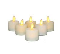 LEEVUS Candle Light 6Pcs Led Flameless Candles for Fireplace Candelabra Desk Decor Flickering White Light Moving Flame
