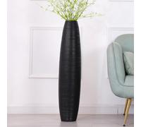 Leewadee Decorative Tall Floor Vase for Living Room Decor, 85 cm, Black, Resin