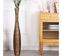 Leewadee Decorative Tall Floor Vase for Living Room Decor, 85 cm, Gold, Resin
