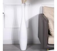 Leewadee Decorative Tall Floor Vase for Living Room Decor, 85 cm, White, Resin