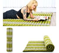 Leewadee Extra Wide Rollable Thai Mat 190 x 145 cm - Kapok Floor Mat for 2 People & Thai Massage Futon Alternative