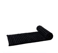 Leewadee - Foldable Floor Mattress - Japanese Roll Up Futon -Trifold Tatami Mat- Guest Floor Bed - Camping Mattress - Thai Massage Mat, Kapok Filled, 190 x 70 cm, Black