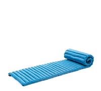 Leewadee - Foldable Floor Mattress - Japanese Roll Up Futon -Trifold Tatami Mat- Guest Floor Bed - Camping Mattress - Thai Massage Mat, Kapok Filled, 190 x 50 cm, Light Blue