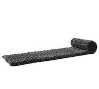Leewadee - Foldable Floor Mattress - Japanese Roll Up Futon -Trifold Tatami Mat- Guest Floor Bed - Camping Mattress - Thai Massage Mat, Kapok Filled, 190 x 50 cm, Black