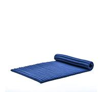 Leewadee - Kapok Roll Mat - Handcrafted Folding Sleep & Relaxation Mattress from Thailand, Ideal as Guest Bed, Camping Mat, Yoga Mat or Traditional Futon, 190 x 100 cm, Blue