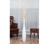 Leewadee Large Floor Vase 85 cm Mango Wood for Pampas Grass, Dried Flowers