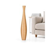Leewadee Large Floor Vase 85 cm Mango Wood for Pampas Grass, Dried Flowers