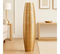 Leewadee Large Floor Vase 85 cm Mango Wood for Pampas Grass, Dried Flowers