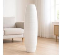 Leewadee Large Floor Vase 85 cm Mango Wood for Pampas Grass, Dried Flowers