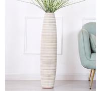 Leewadee Large Floor Vase 85 cm Polyresin for Pampas Grass, Dried Flowers | Deco Vase for the Living Room: waterproof, holds fresh flowers, perfect for Pampas & Branches - like ceramic, but tougher