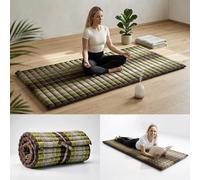 Leewadee Rollable Thai Mat 190 x 70 cm - Kapok Floor Mat for Sleeping, Massage & Meditation Futon Alternative