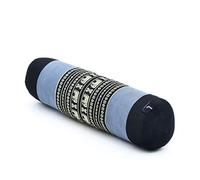 Leewadee Small Yoga Bolster - Shape-Retaining Cervical Neck Roll, Tube Pillow for Comfortable Reading, Kapok Filling, 50 x 15 x 15 cm, Blue