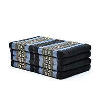 Leewadee Trifold Mattress Standard - Comfortable Thai Massage Pad, Foldable Floor Mattress Filled with Kapok, Perfect to Use as a Sleeping Mat 200 x 70 cm, Blue