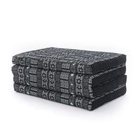 Leewadee Trifold Mattress Standard - Comfortable Thai Massage Pad, Foldable Floor Mattress Filled with Kapok, Perfect to Use as a Sleeping Mat 200 x 70 cm, Black