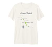 Leeward Islands Map Antigua St Martin Brabuda Premium T-Shirt